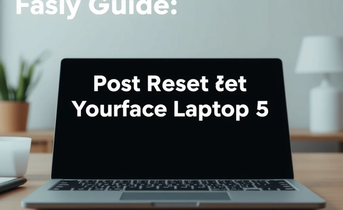 Post-Reset Actions for Surface Laptop 5