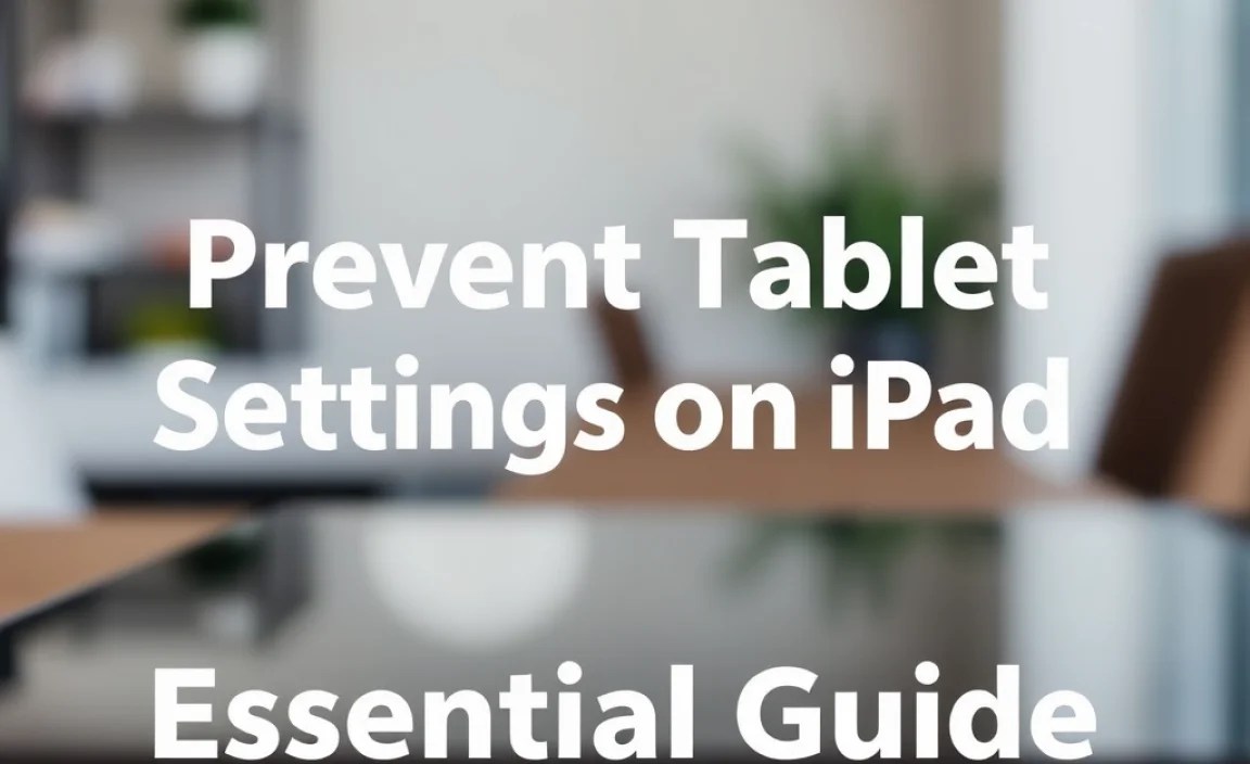 Prevent Tablet Settings on iPad: Essential Guide