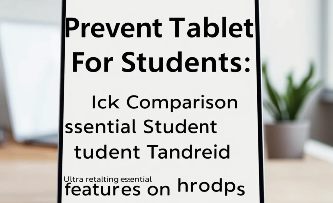 Quick Comparison: Essential Student Tablet Features on Android