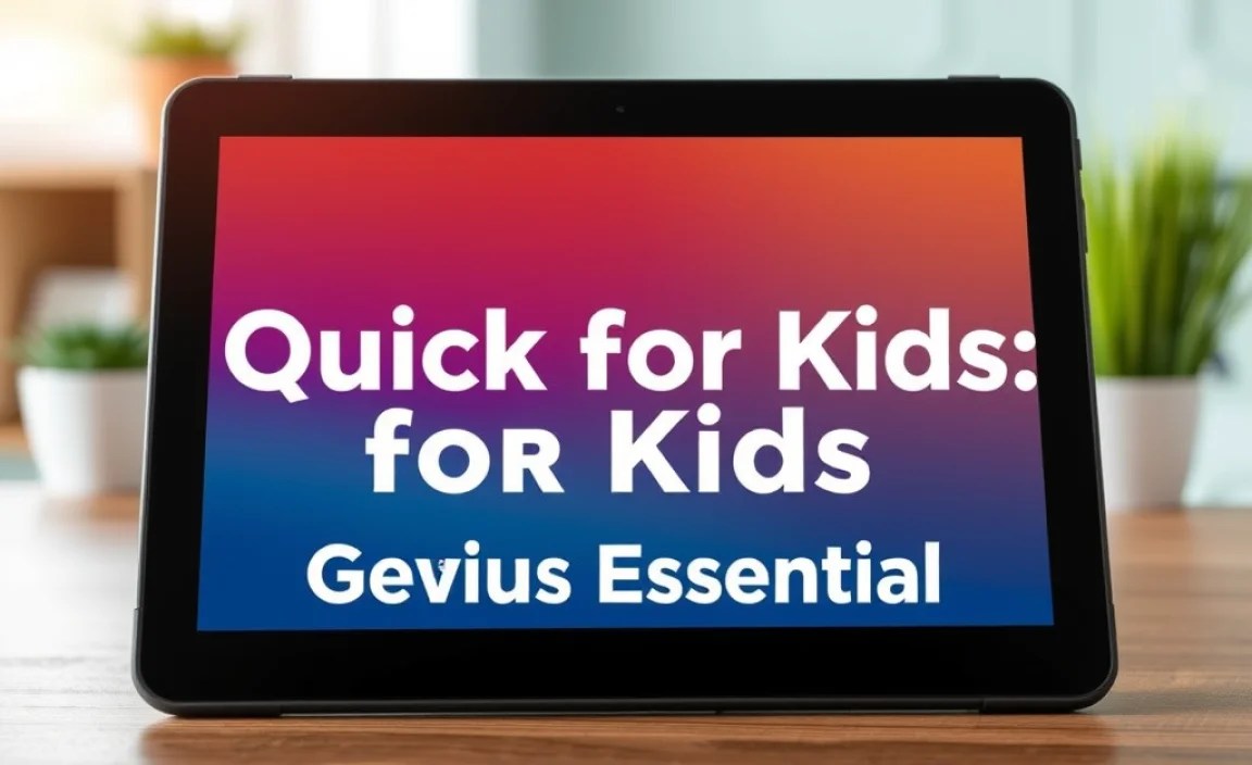 Quick Tablet for Kids: Genius Essential