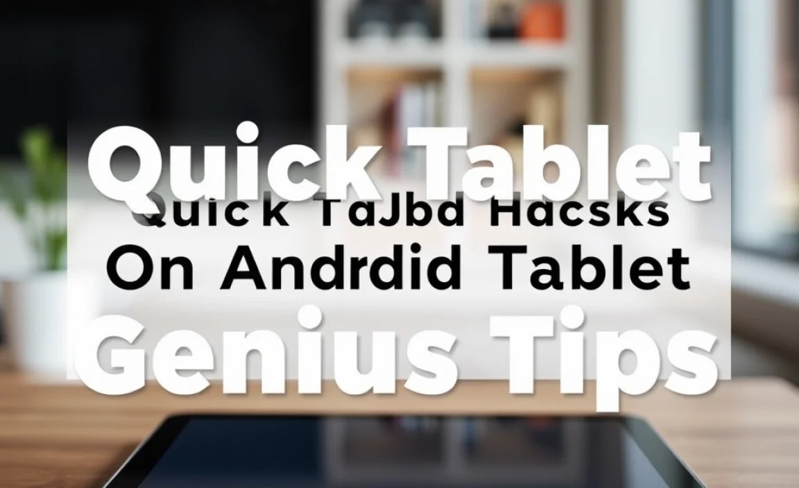 Quick Tablet Hacks On Android Tablet: Genius Tips