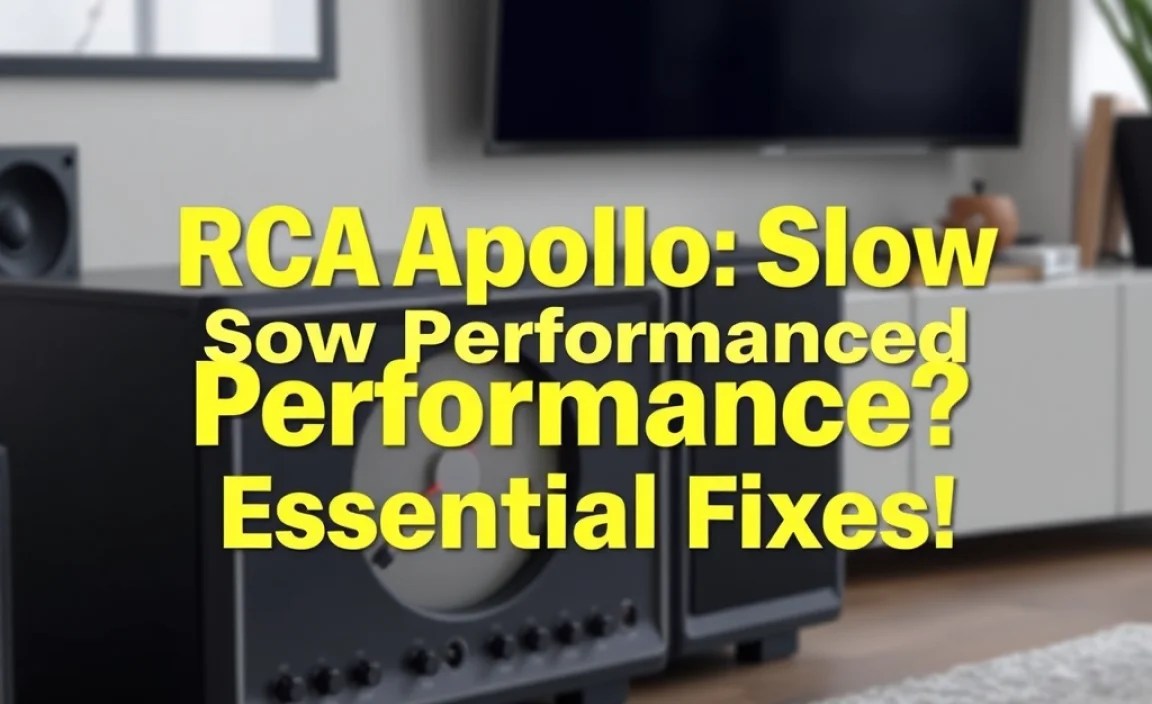 RCA Apollo: Slow Performance? Essential Fixes!