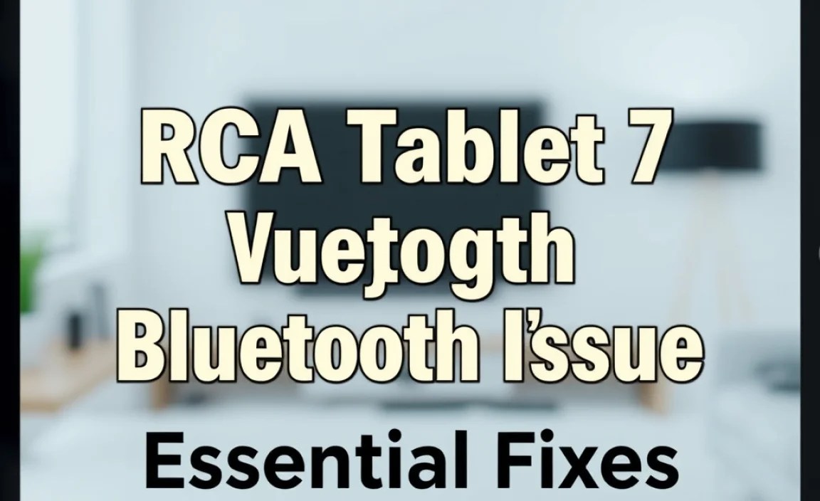 RCA Tablet 7 Voyager Bluetooth Issue: Essential Fixes