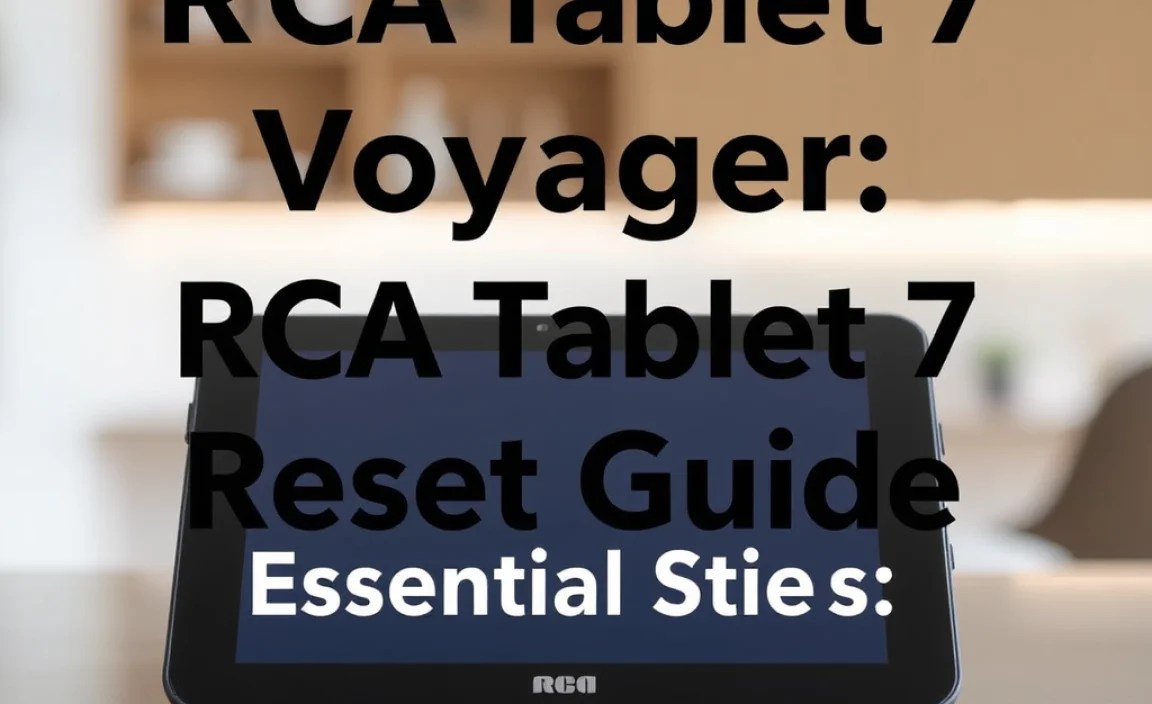 RCA Tablet 7 Voyager Reset Guide: Essential Steps