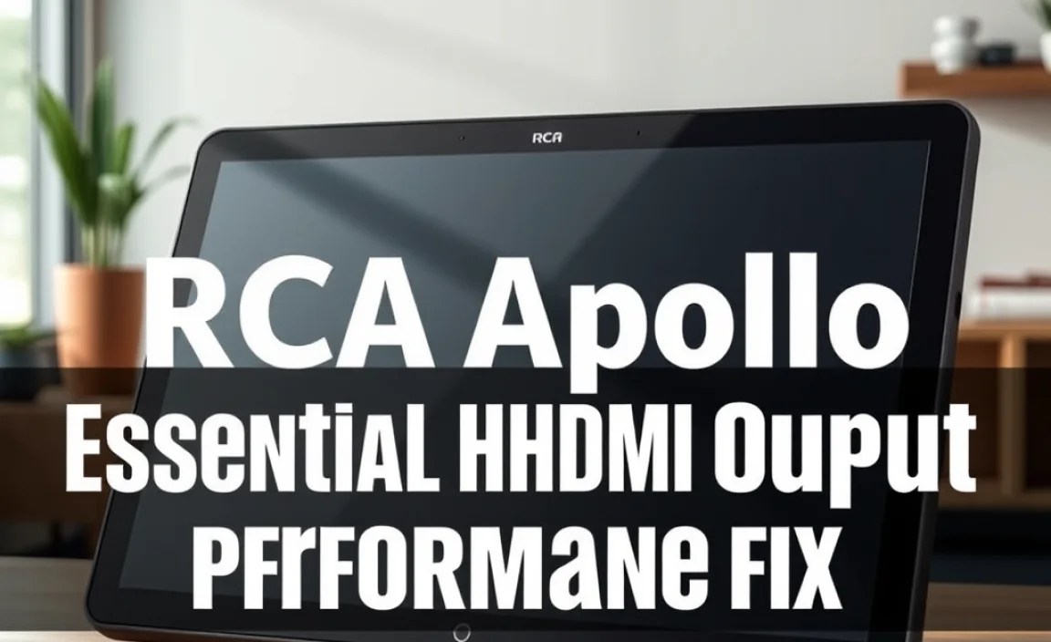 RCA Tablet Apollo: Essential HDMI Output Performance Fix