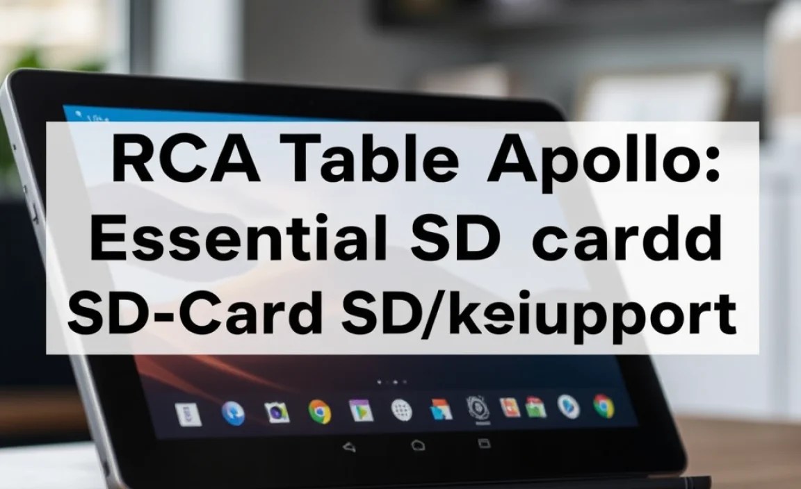 RCA Tablet Apollo: Essential SD Card/Keyboard Support