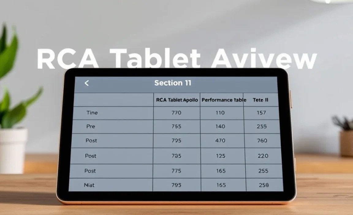RCA Tablet Apollo Performance Table: Pre- and Post-Fix Comparison