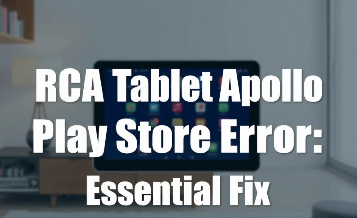 RCA Tablet Apollo Play Store Error: Essential Fix
