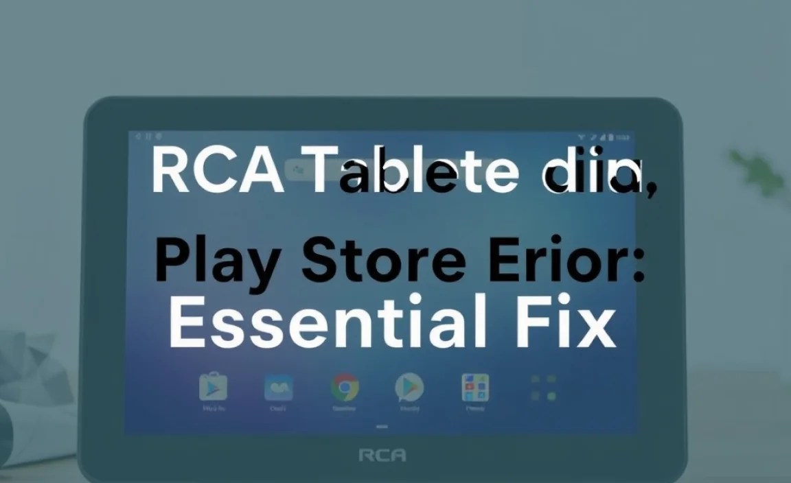 RCA Tablet Apollo Play Store Error: Essential Fix