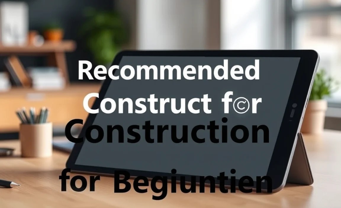 Recommended Tablets for Construction for Beginners: Essential Guide