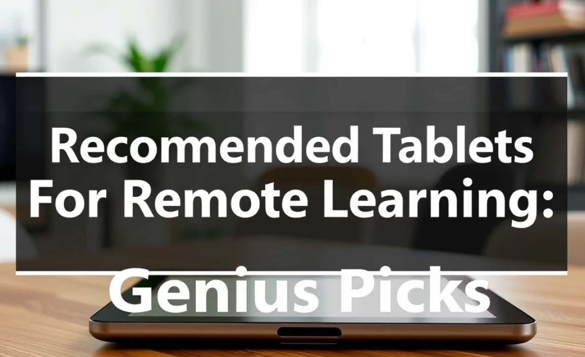 Recommended Tablets For Remote Learning: Genius Picks
