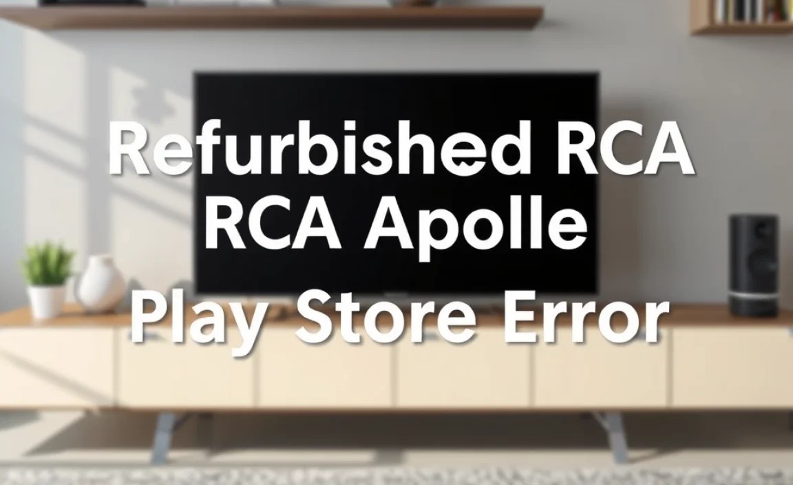 Refurbished RCA Apollo Play Store Error: Essential Fixes
