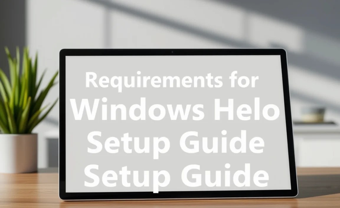 Requirements for Windows Hello Setup