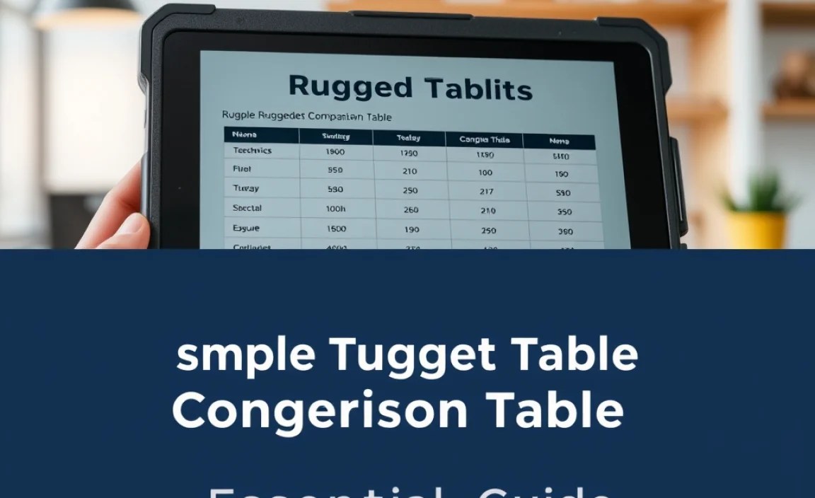 Sample Rugged Tablet Comparison Table