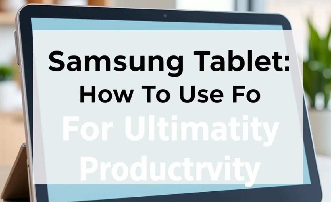 Samsung Tablet: How To Use For Ultimate Productivity