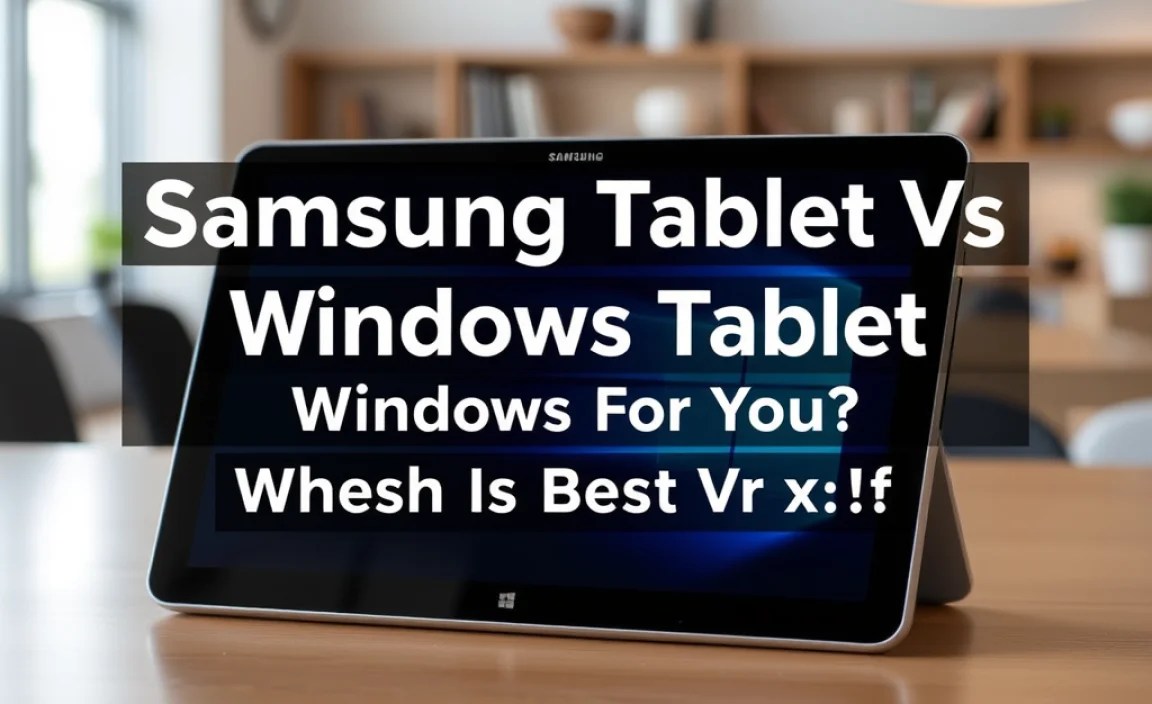 Samsung Tablet Vs Windows Tablet: Which Is Best For You?