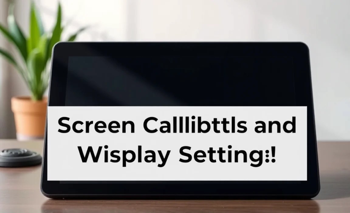 Screen Calibration and Display Settings