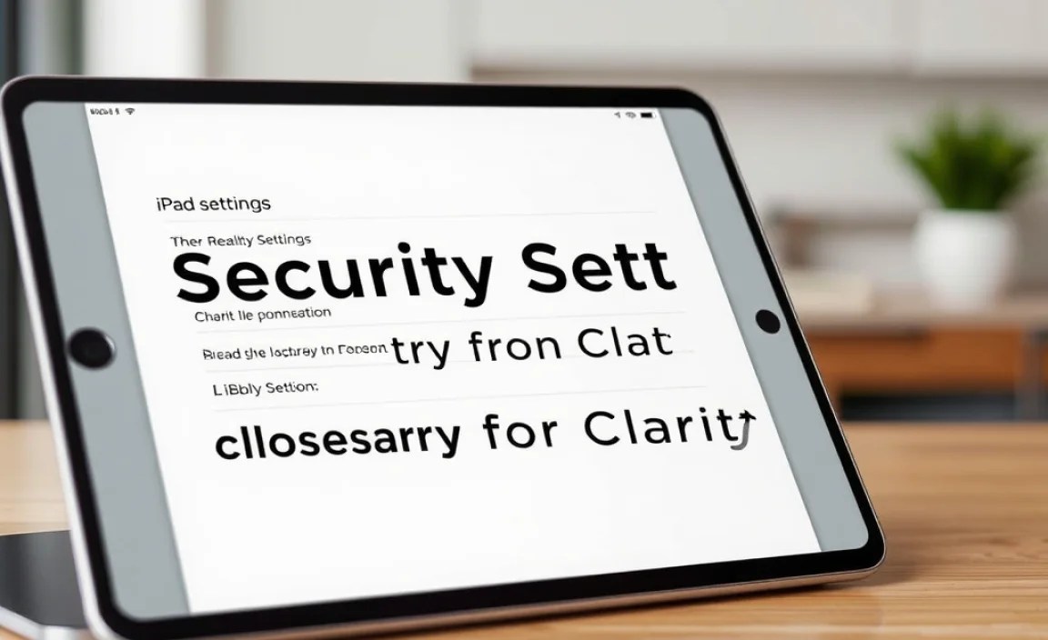 Security Settings Glossary for Clarity