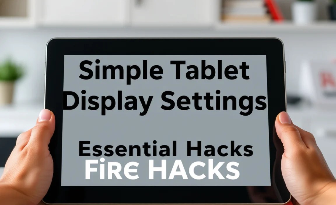Simple Tablet Display Settings: Essential Fire Hacks
