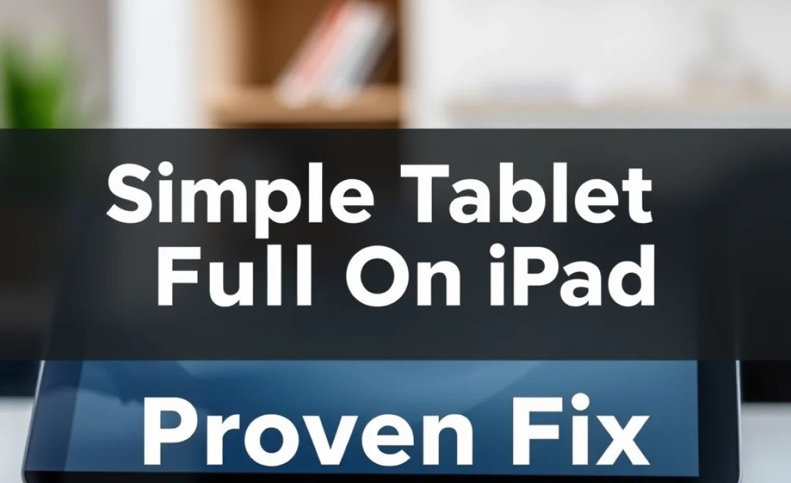 Simple Tablet Storage Full On iPad: Proven Fix