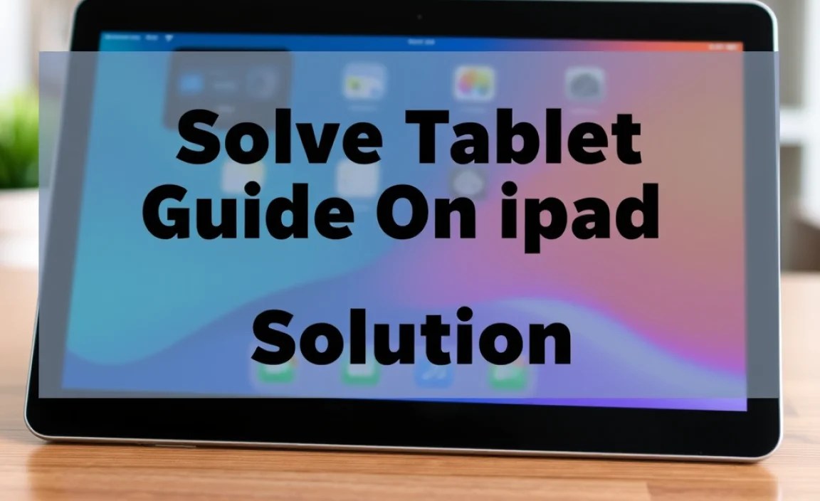 Solve Tablet Guide On iPad: Genius Solution