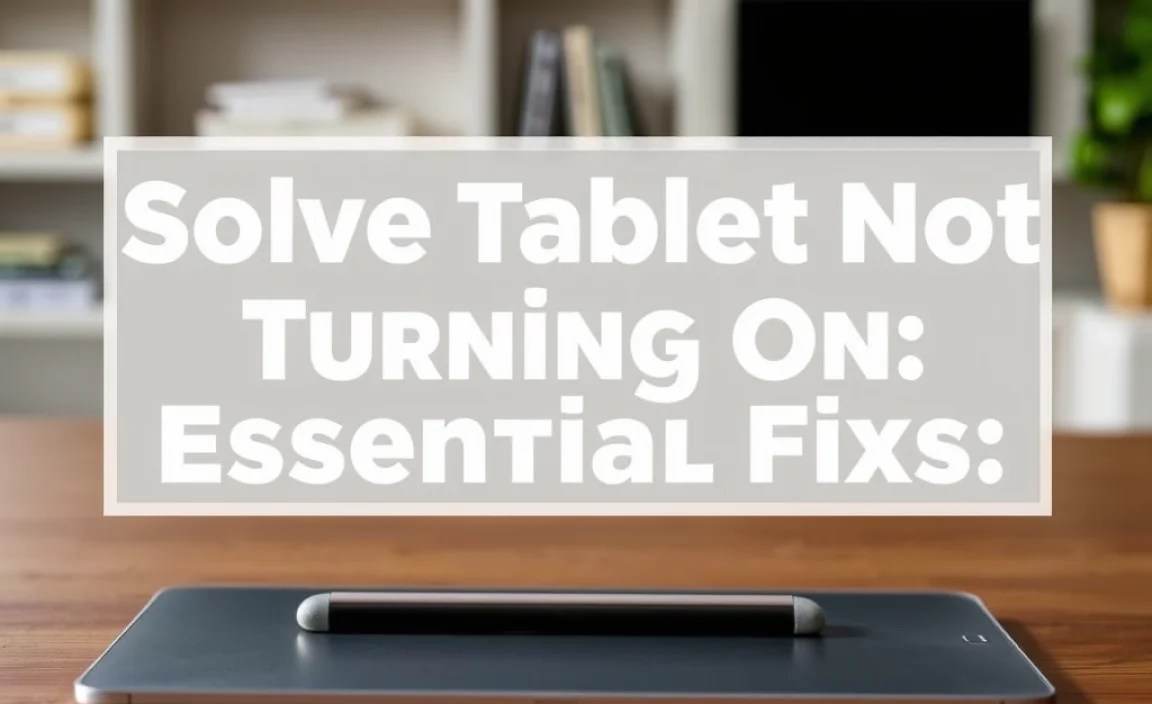 Solve Tablet Not Turning On: Essential Fixes