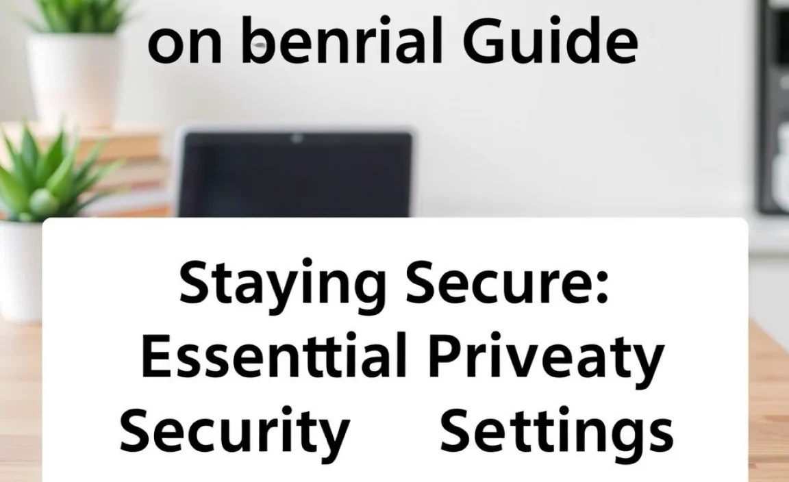 Staying Secure: Essential Privacy and Security Settings