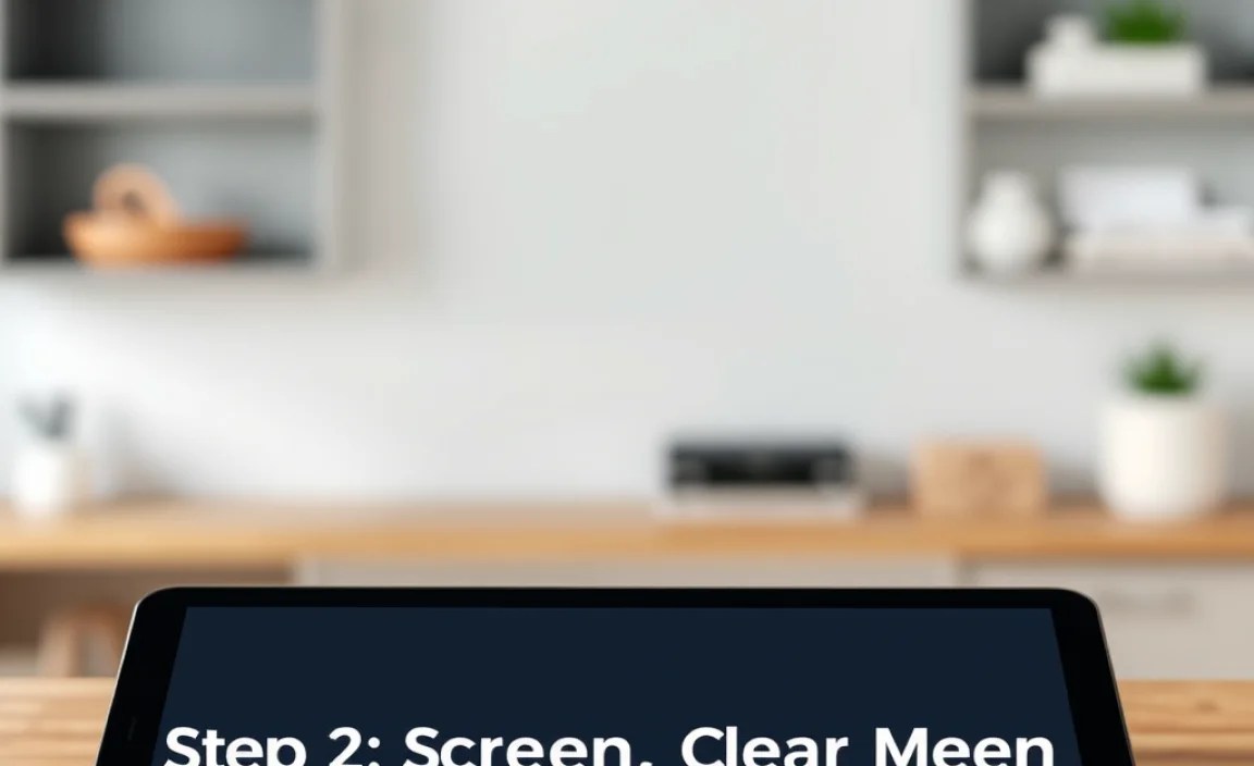 Step 2: Clean Screen, Clear Mind (and Touch!)