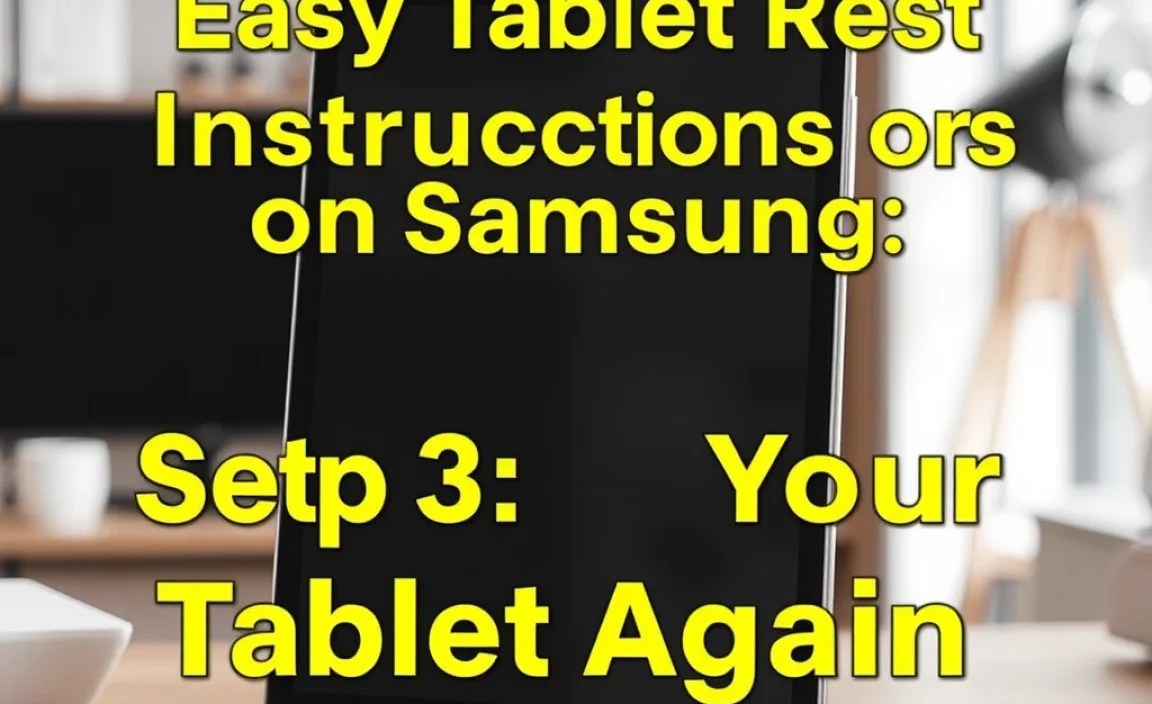 Step 3: Set Up Your Tablet Again