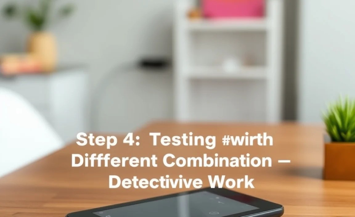 Step 4: Testing with Different Combinations &ndash; The Detective Work