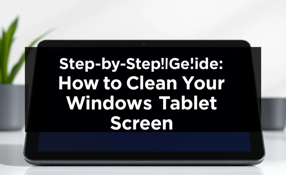 Step-by-Step Guide: How to Clean Your Windows Tablet Screen