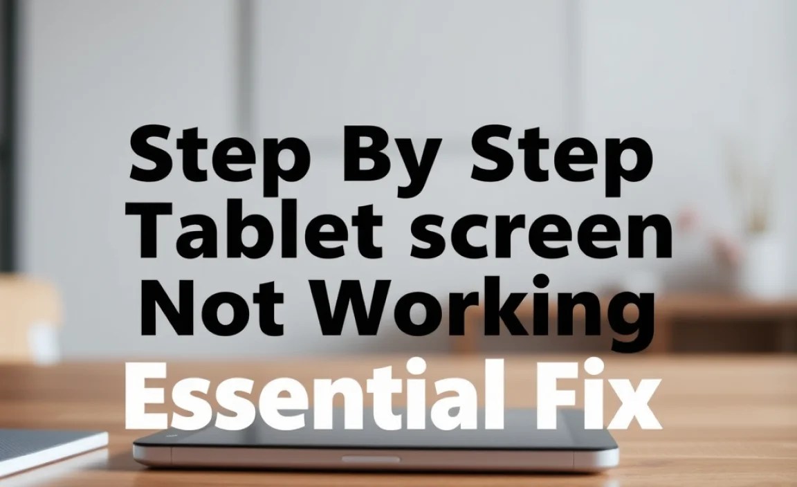 Step By Step Tablet Screen Not Working: Essential Fix
