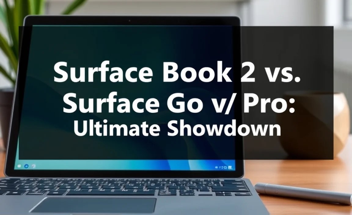 Surface Book 2 Surface Go vs Pro Comparison