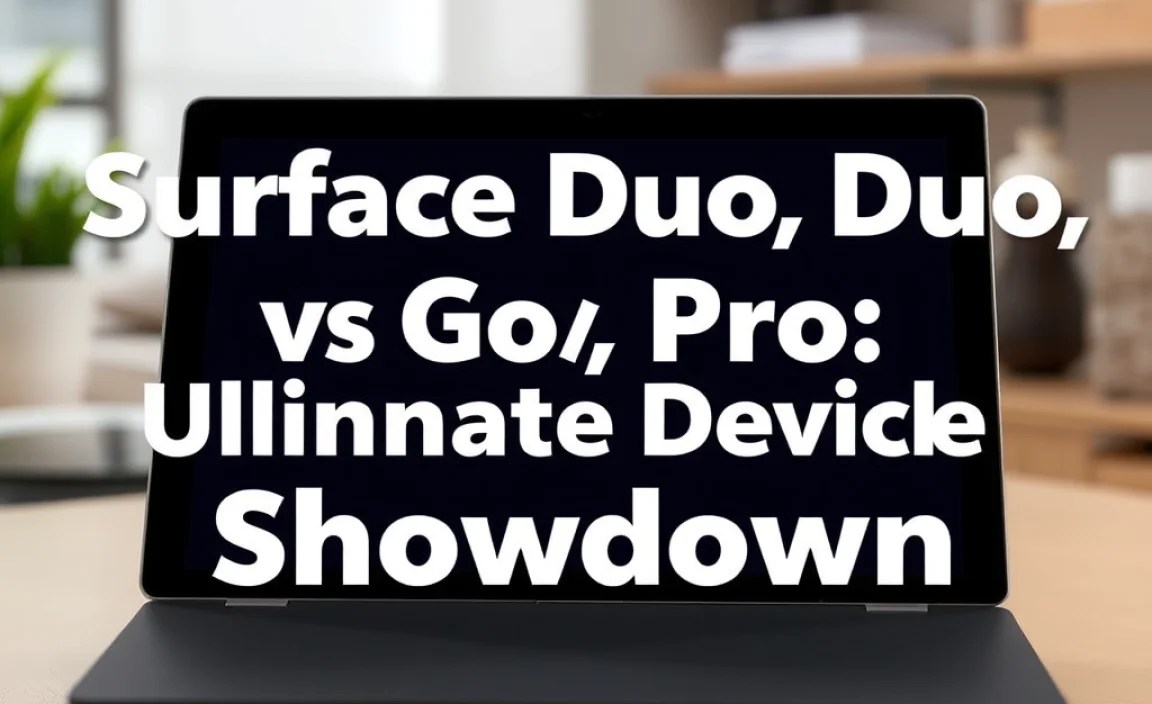 Surface Duo vs. Go vs. Pro: Ultimate Device Showdown