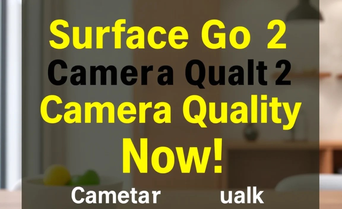 Surface Go 2 Camera Quality: Capture Brilliance Now!