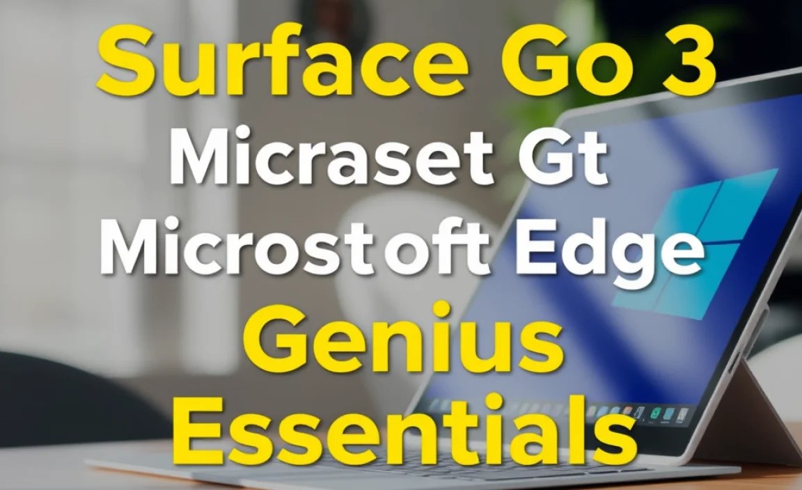 Surface Go 3 Microsoft Edge Tips: Genius Essentials