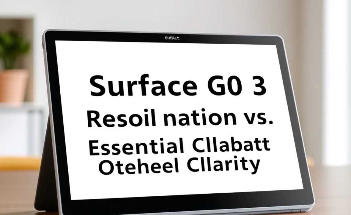 Surface Go 3 Resolution vs. Other Tablets