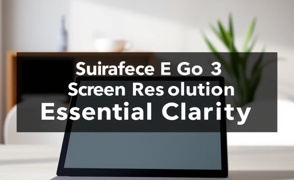 Surface Go 3 Screen Resolution: Essential Clarity
