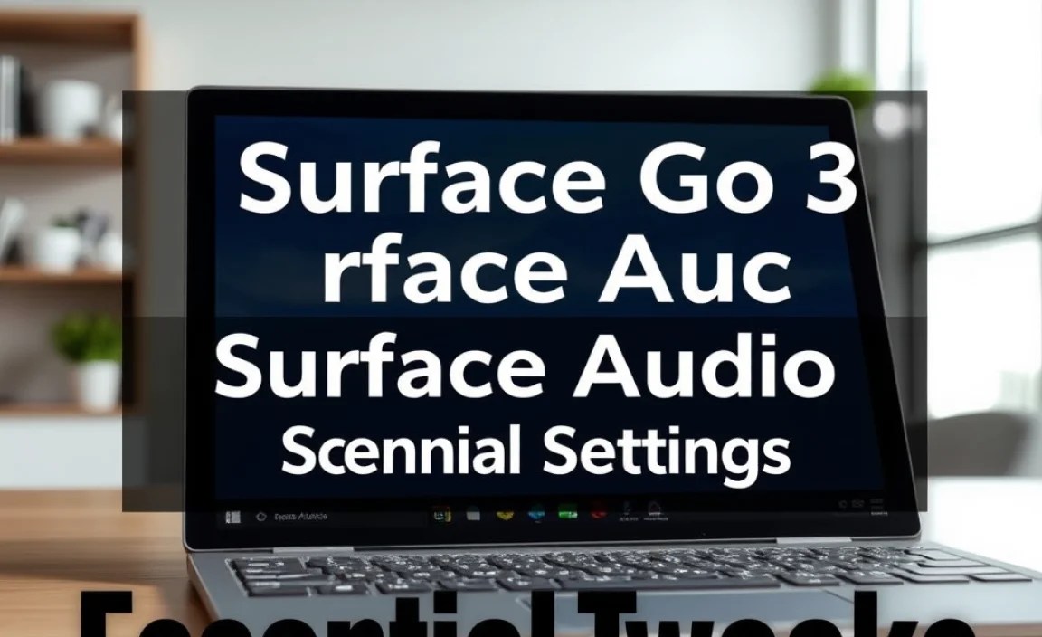 Surface Go 3 Surface Audio Settings: Essential Tweaks
