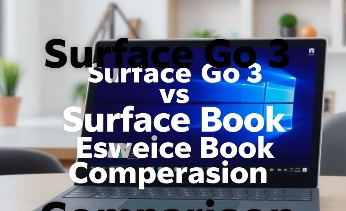 Surface Go 3 vs Surface Book: Essential Comparison