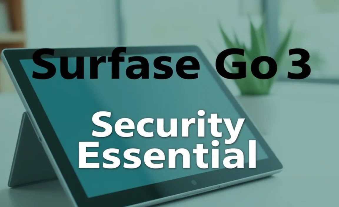 Surface Go 3 Windows Tablet Security: Essential