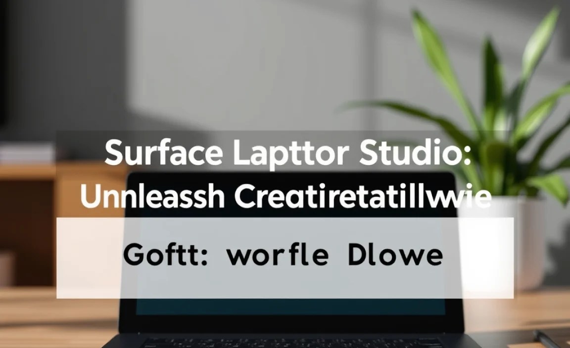 Surface Laptop Studio: Unleash Creative Software Power