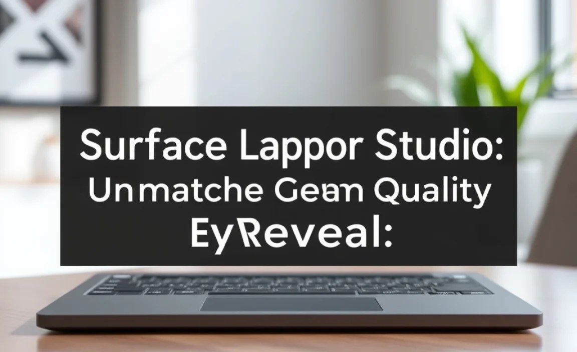 Surface Laptop Studio: Unmatched Camera Quality Revealed