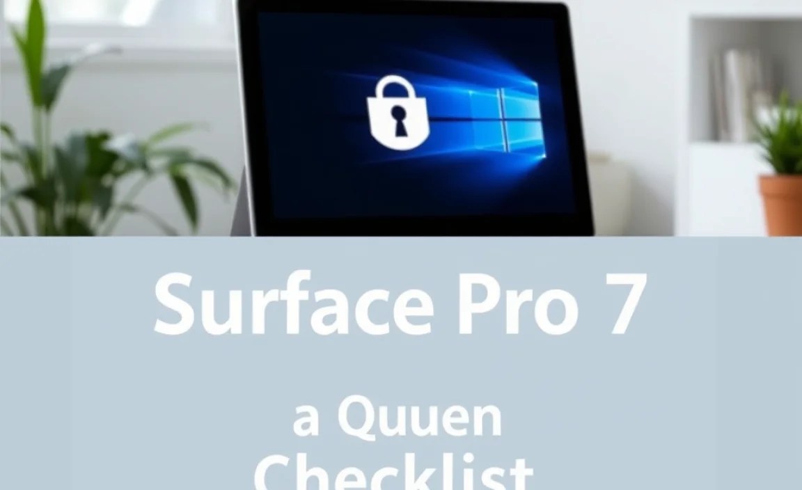 Surface Pro 7 Security: A Quick Checklist