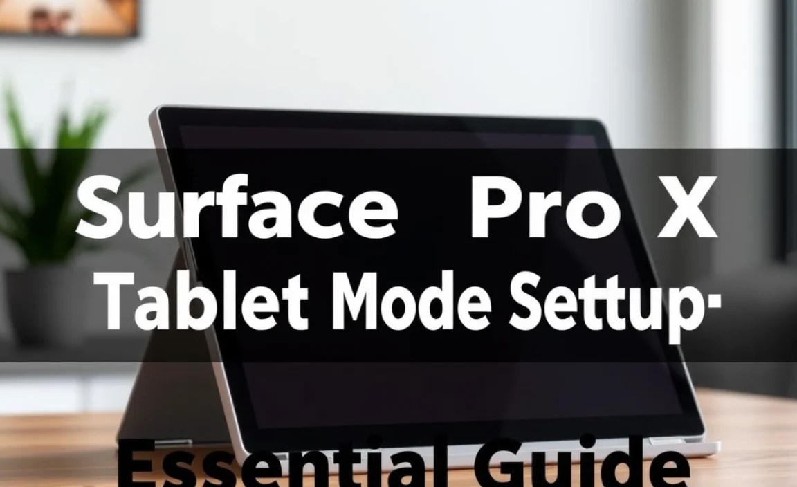 Surface Pro X Tablet Mode Setup: Essential Guide