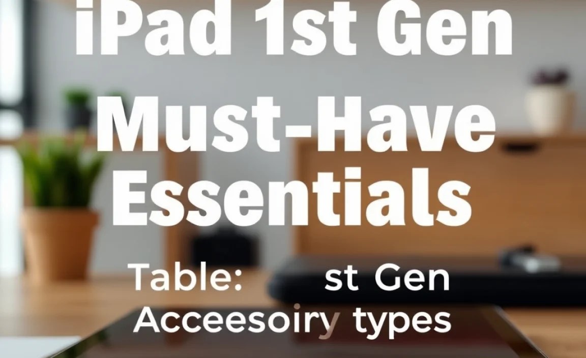 Table: Comparing iPad 1st Gen Accessory Types
