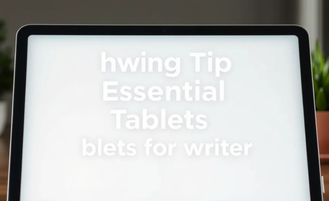 Table: Comparing Popular Tablets for Writers