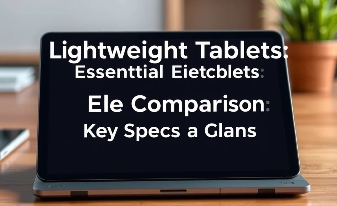 Table Comparison: Key Specs at a Glance