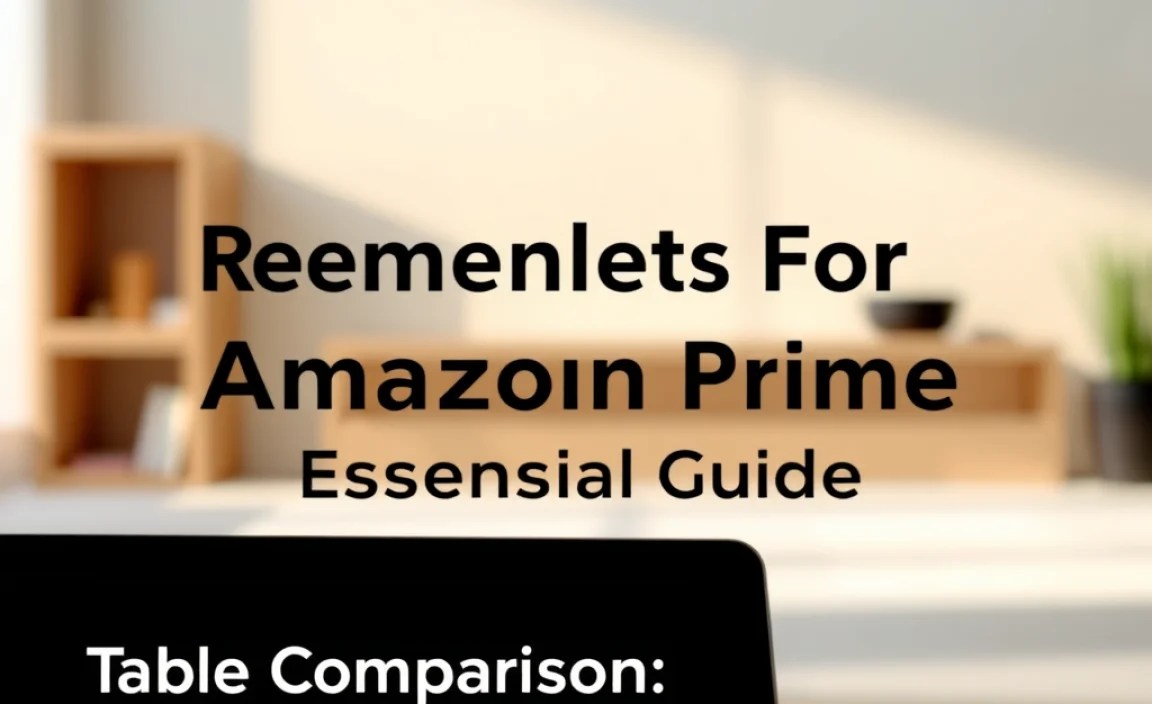 Table Comparison: Key Specs for Prime Tablets