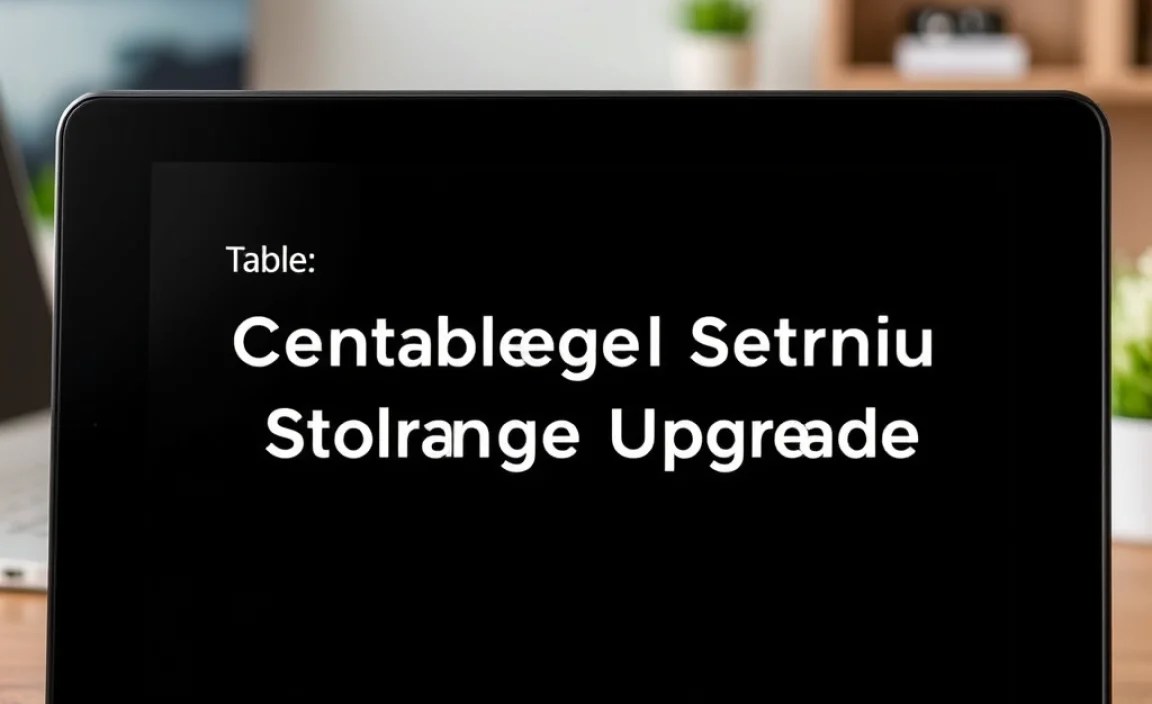 Table: Storage Upgrade Options Comparison